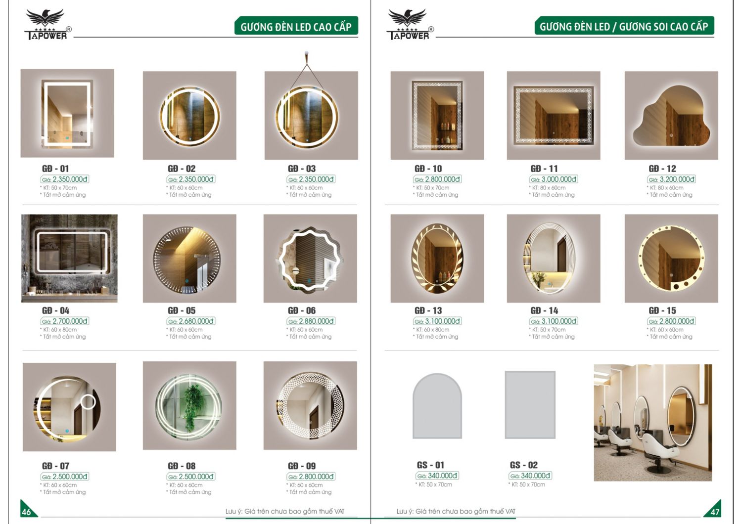 Thiết bị vệ sinh TAPOWER Catalogue và Bảng giá mới nhất /Page 24